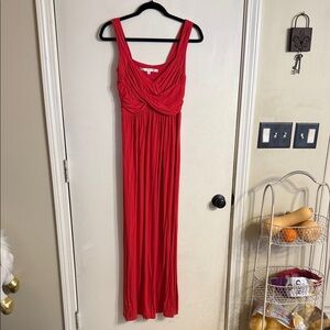 Max Studio Dark Coral Sleeveless Maxi Dress